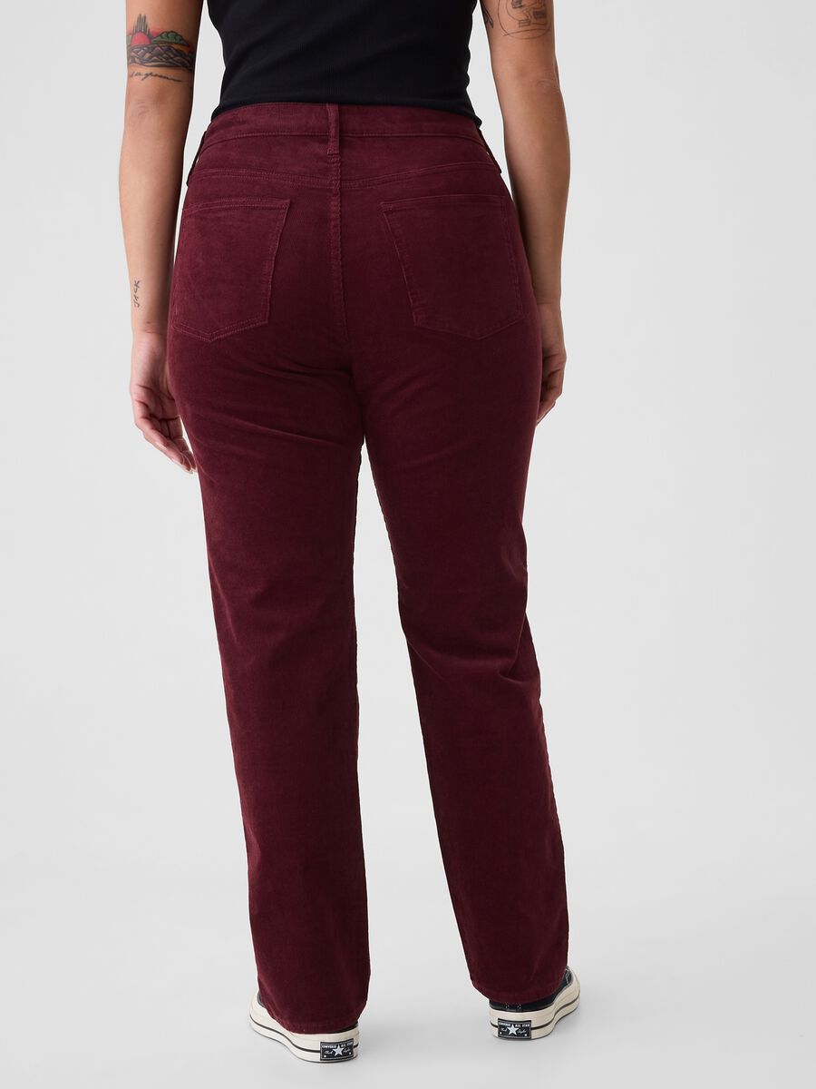 Straight high-rise trousers in corduroy_5