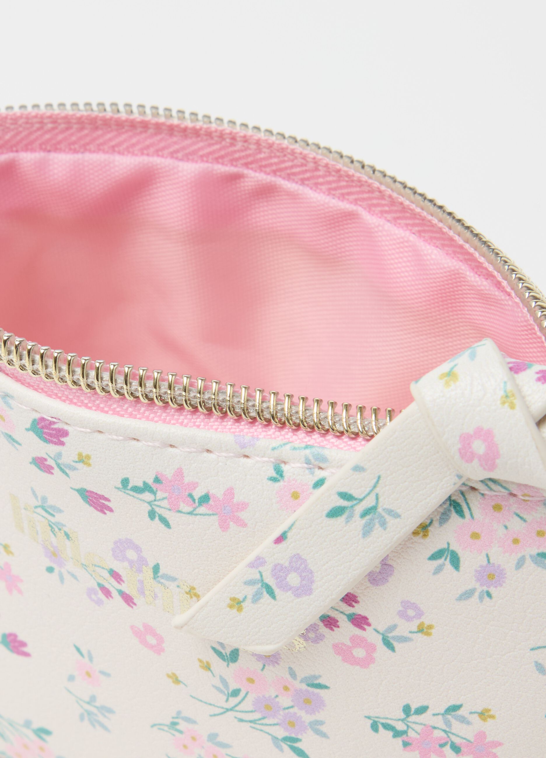 Coin purse with small flowers print