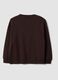 Brown cotton-blend sweatshirt with Paris slogan_2