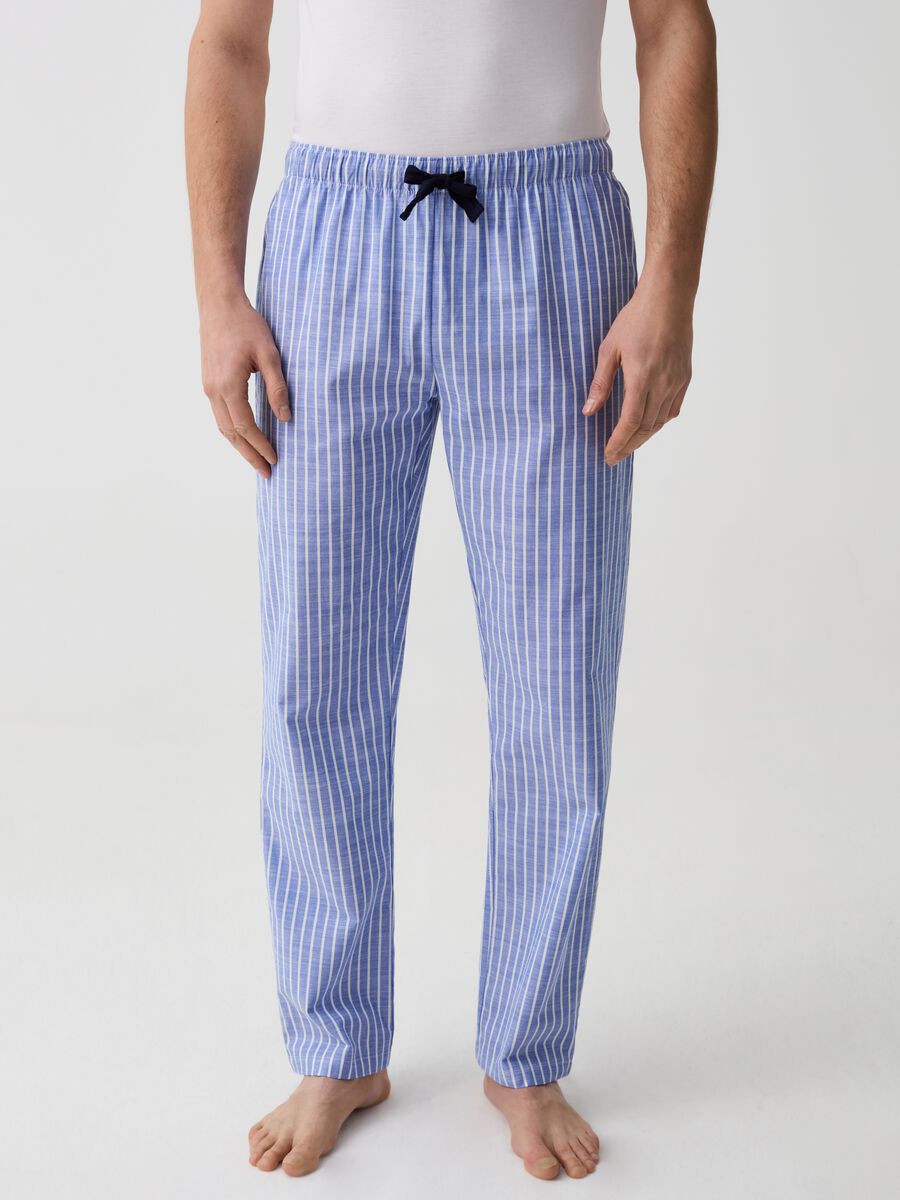 Pyjama trousers in patterned cotton_1