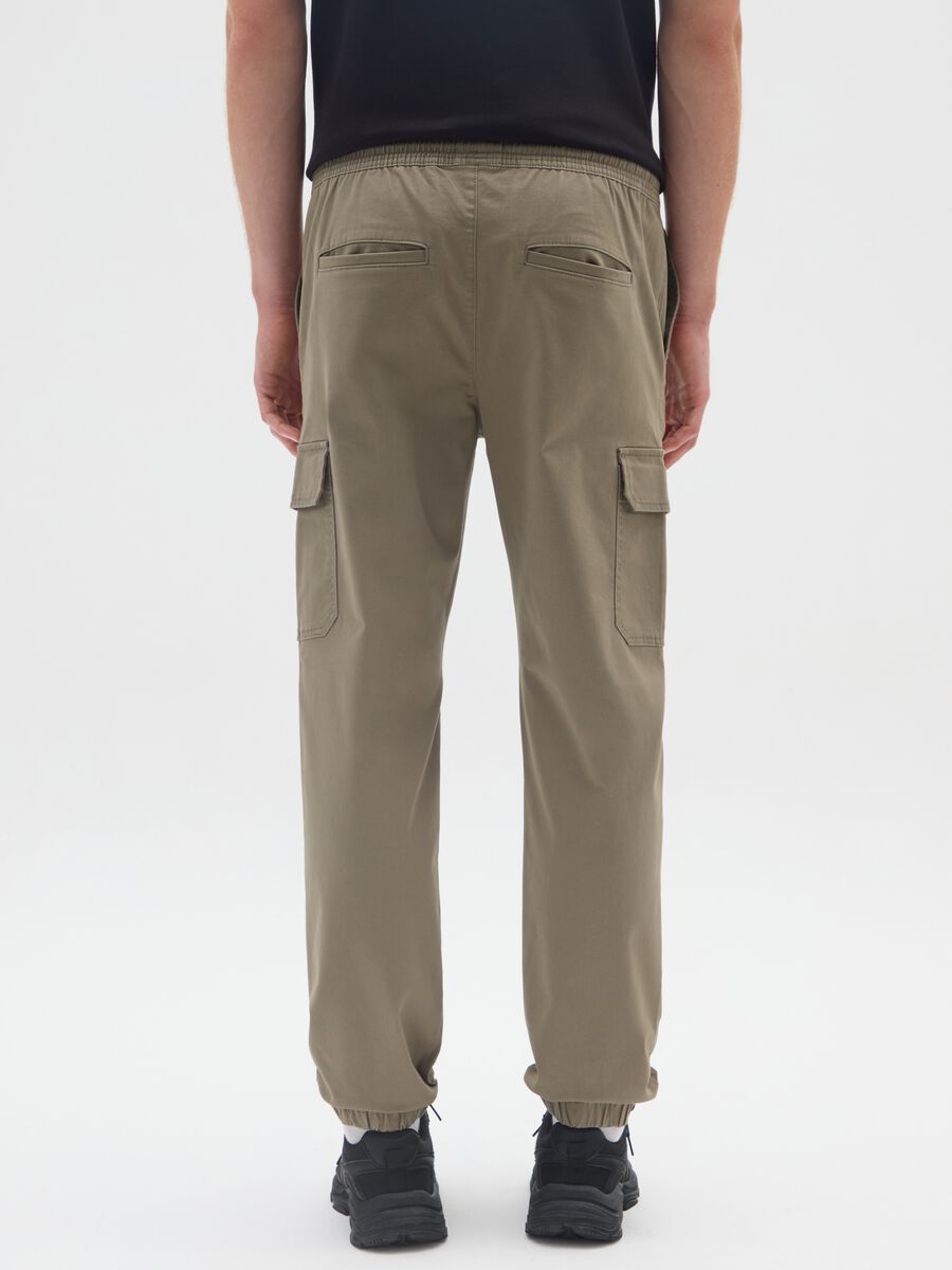 Pantaloni cargo in cotone verdi relaxed fit_2