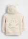 Beige hoodie with full zip_1