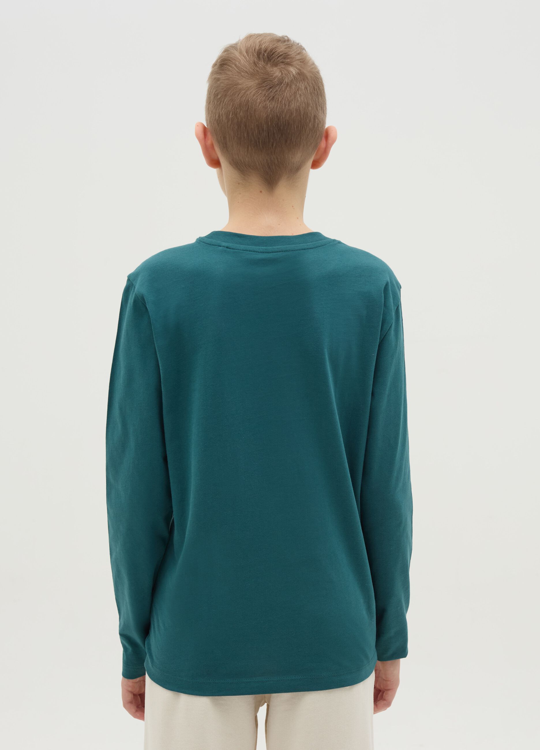 Long-sleeved T-shirt in cotton with print