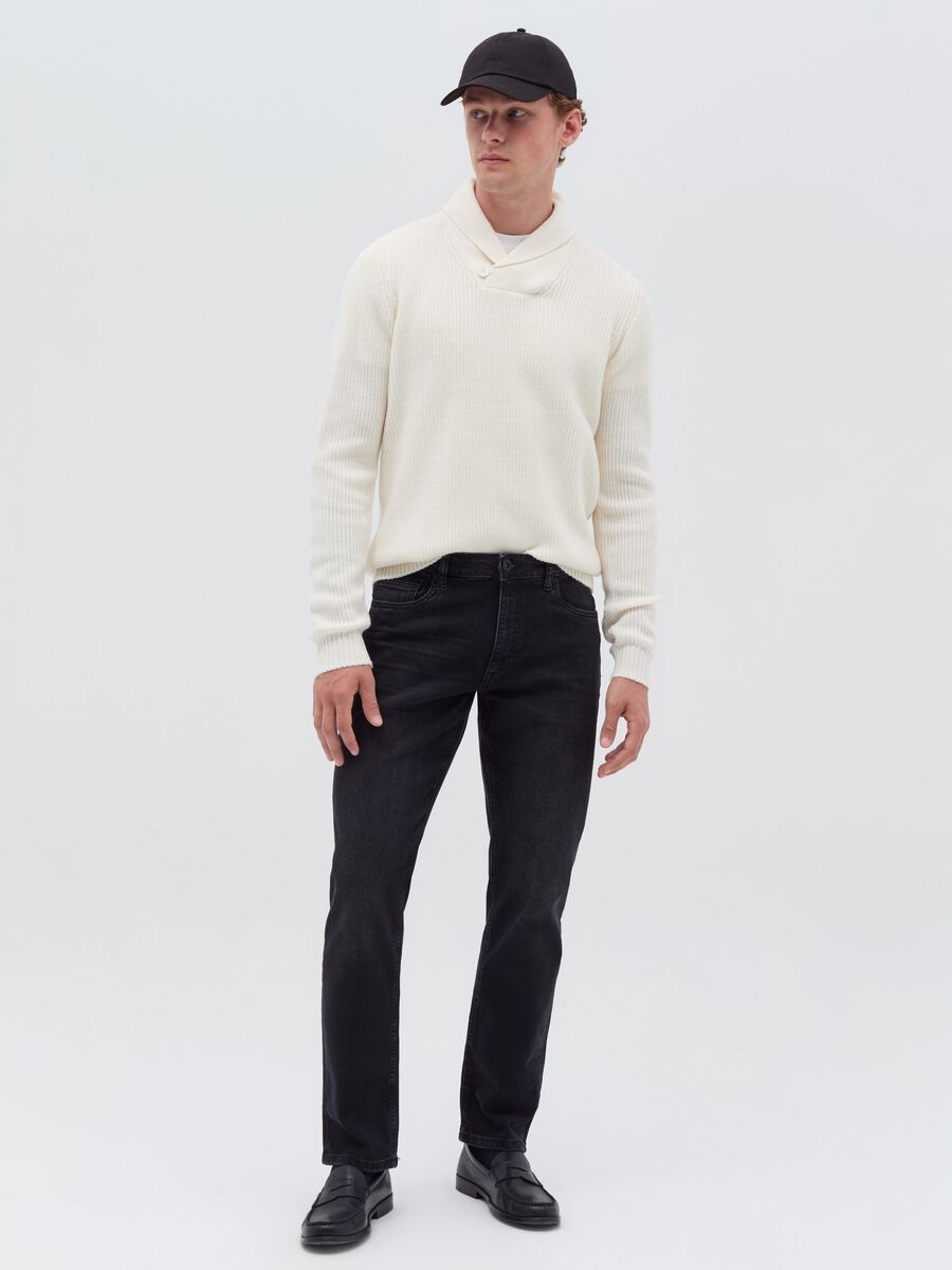 Pullover with shawl neck_1
