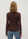 Brown stretchy cotton long sleeve regular fit shirt_2