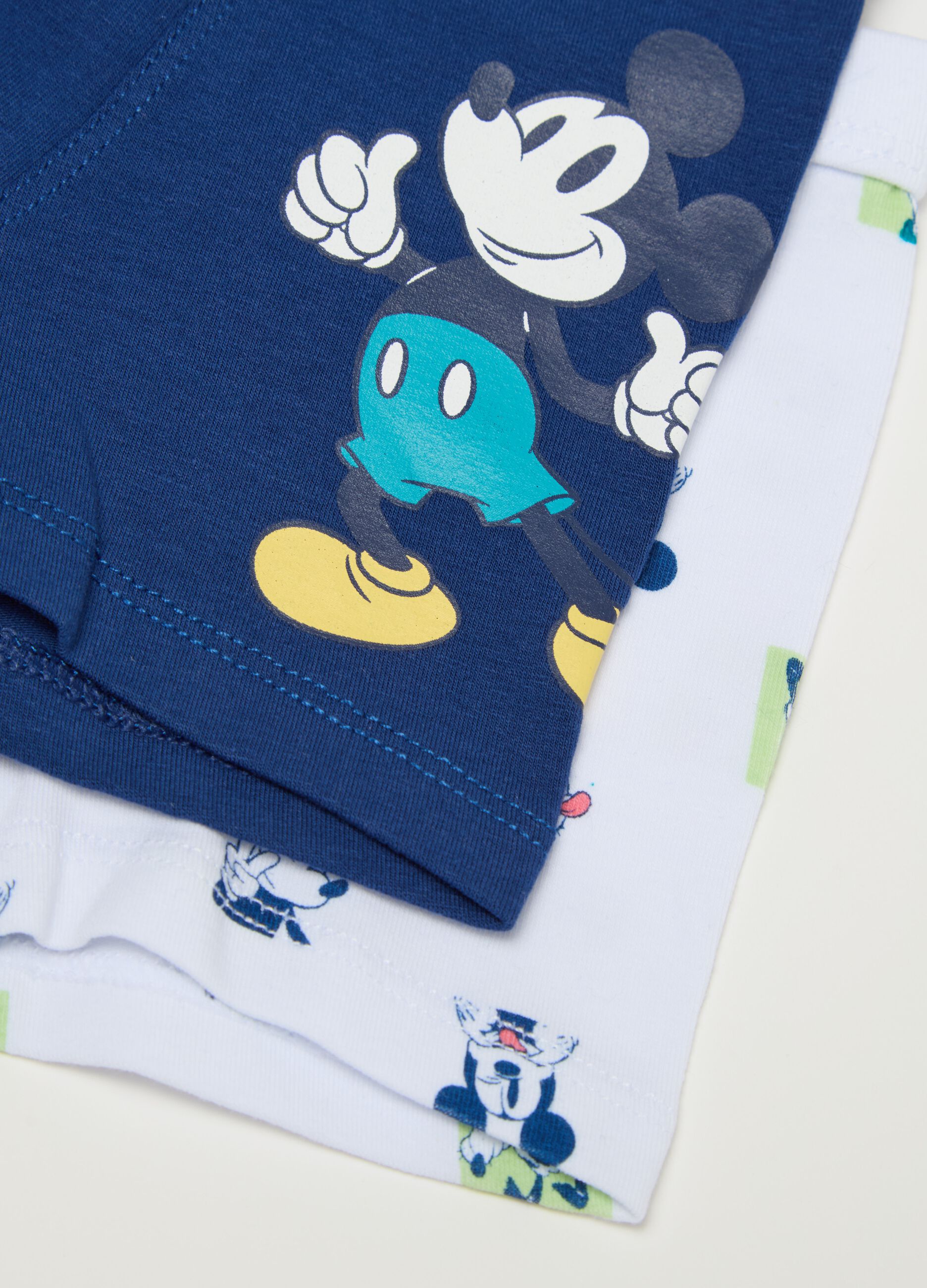 Bipack boxer in cotone stretch stampa Topolino 