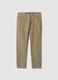 Pantaloni beige in cotone elasticizzato slim fit_0