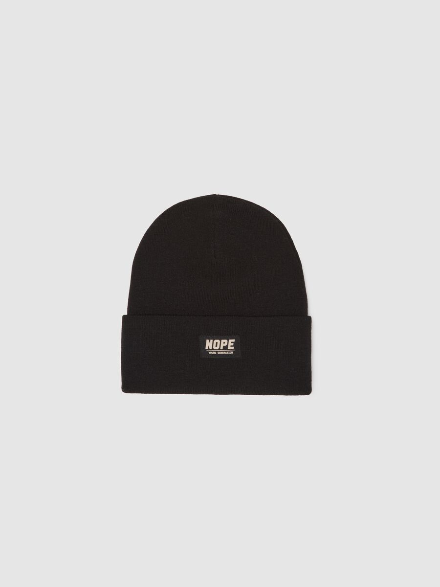 Children's Black Knitted Hat_0