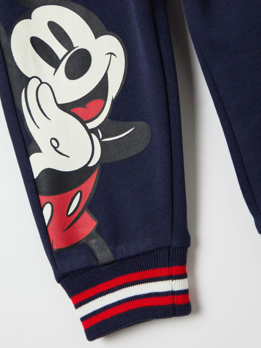 Cotton joggers with drawstring and Mickey Mouse print_3