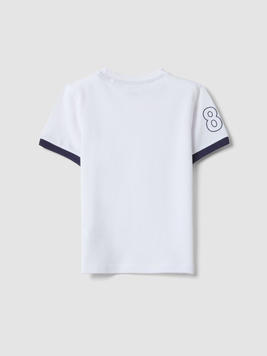 Kids&rsquo; white organic cotton T-shirt with print_1