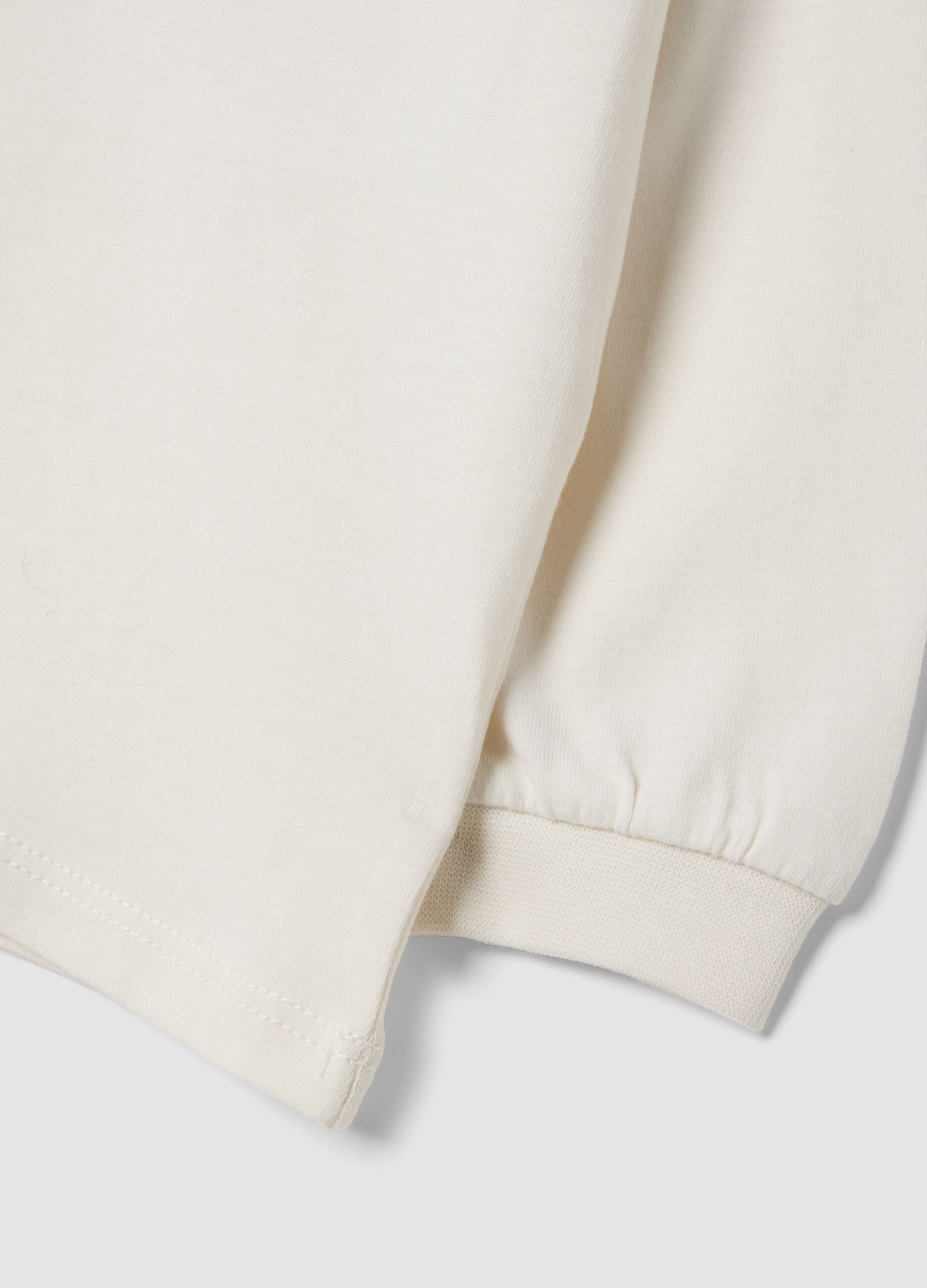 White crew-neck T-shirt in pure organic cotton