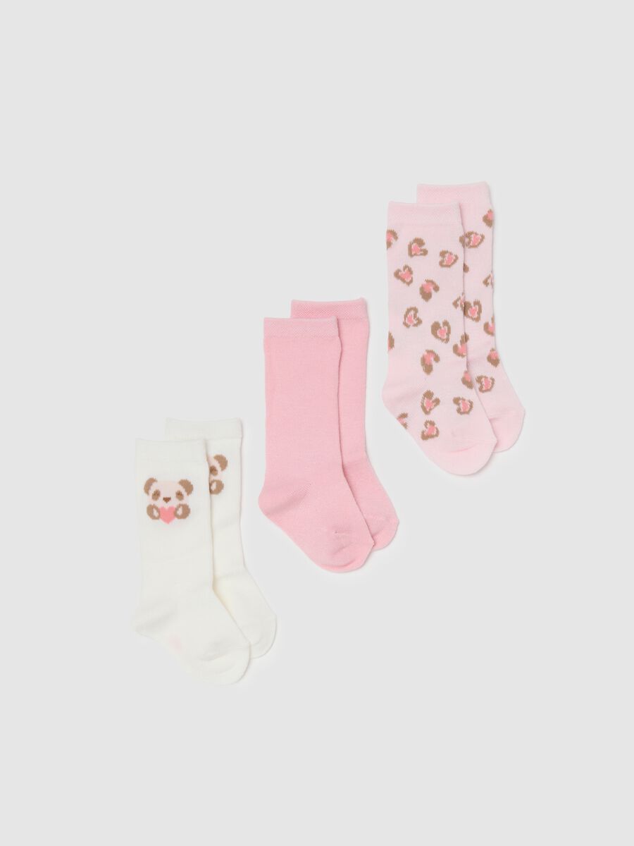Girls' Long Pink Socks_0