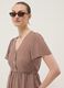 Brown striped viscose-blend shirt dress_3