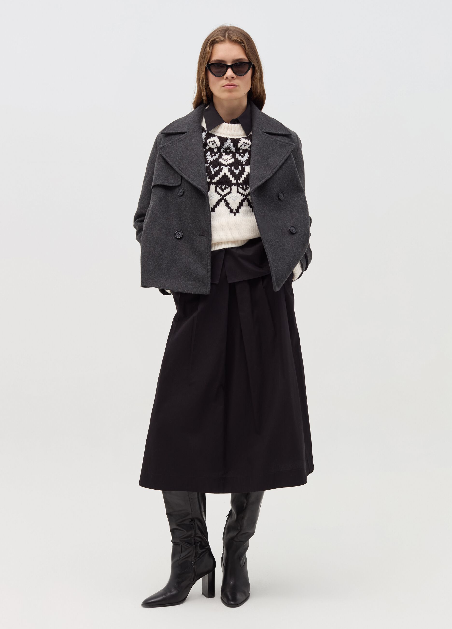 Cappotto caban doppiopetto