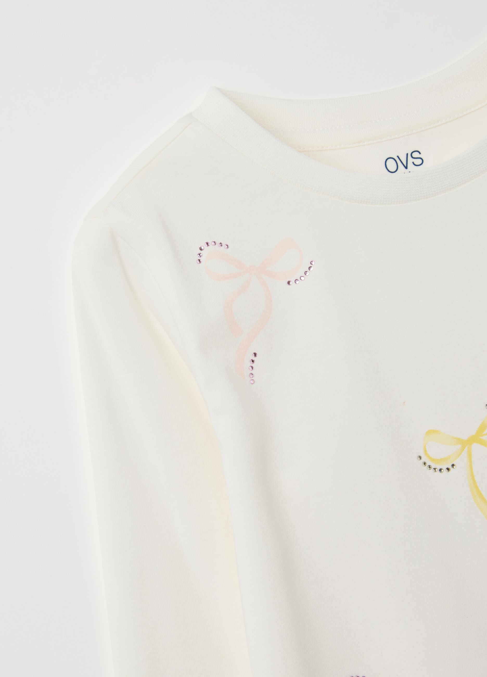 Girl's white pure cotton T-shirt regular fit
