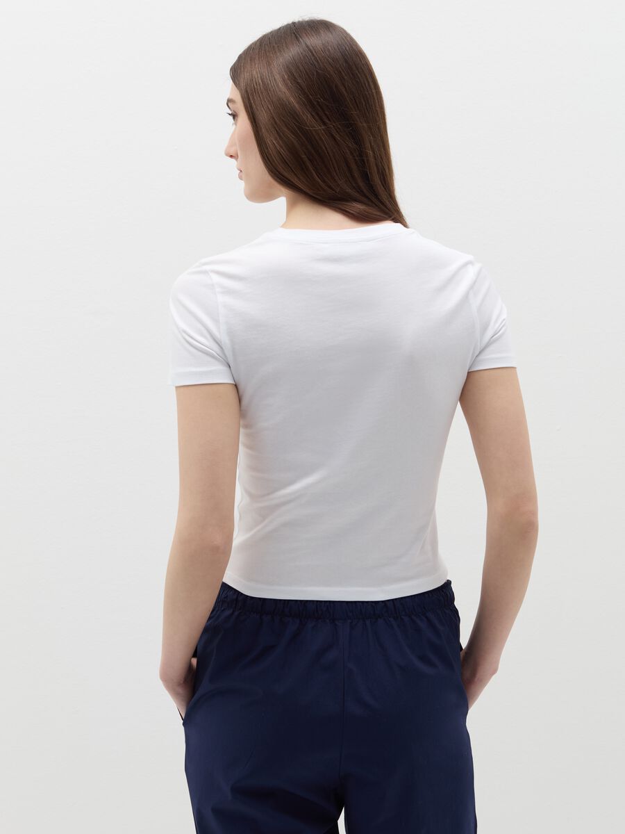 Crop T-shirt with lettering print_3
