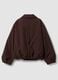 Giacca marrone regular fit con zip e collo ampio_2