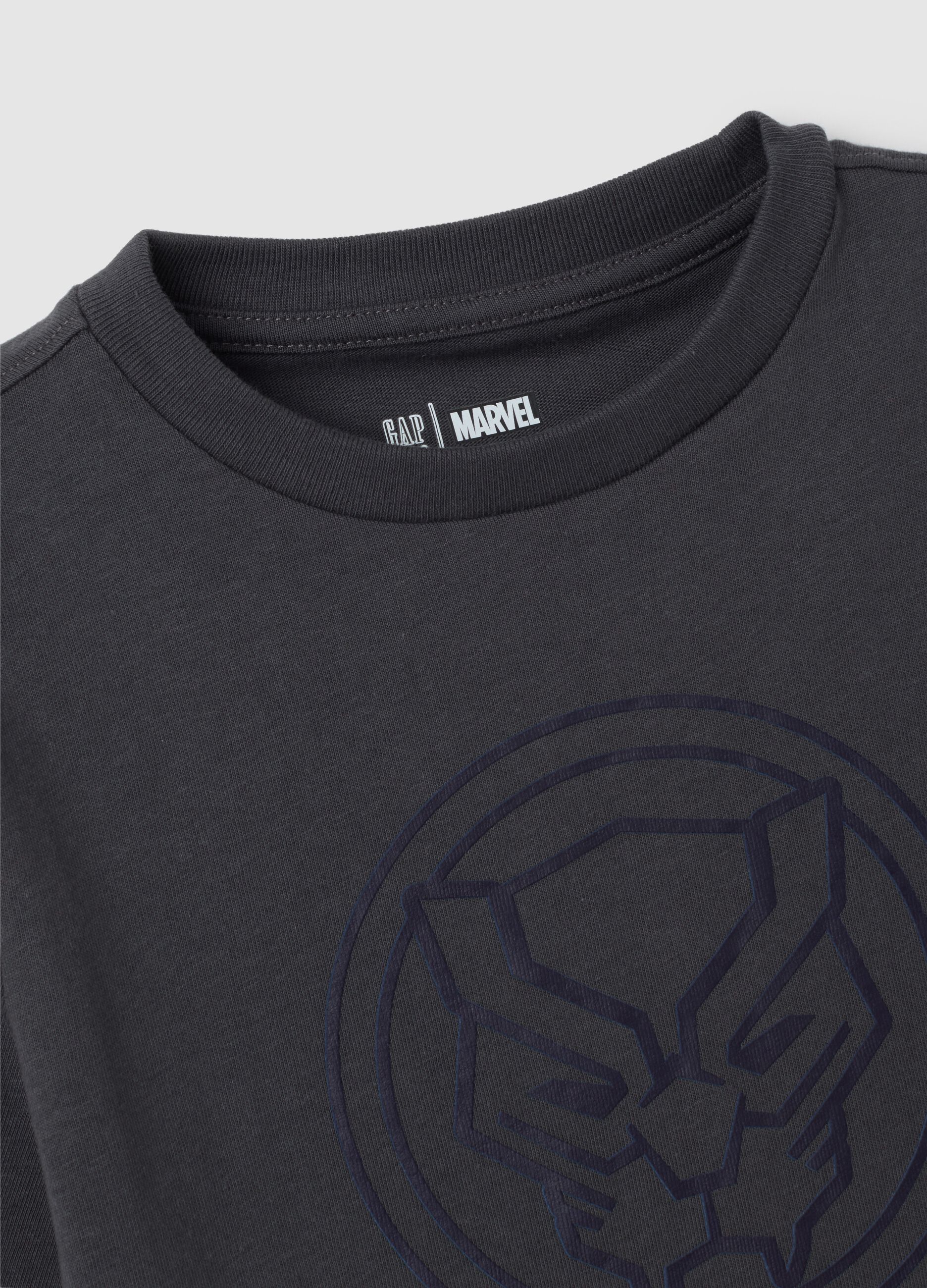 Cotton T-shirt with Black Panther print