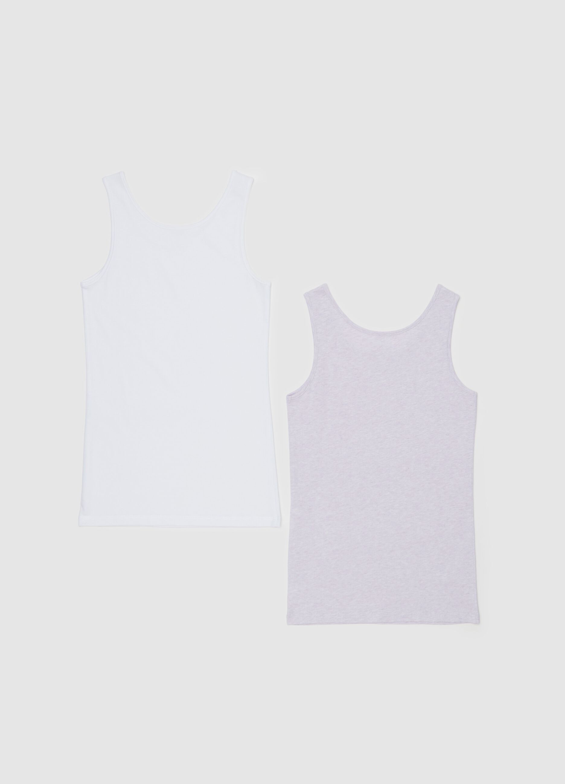 Bipack canotte girocollo in cotone bio
