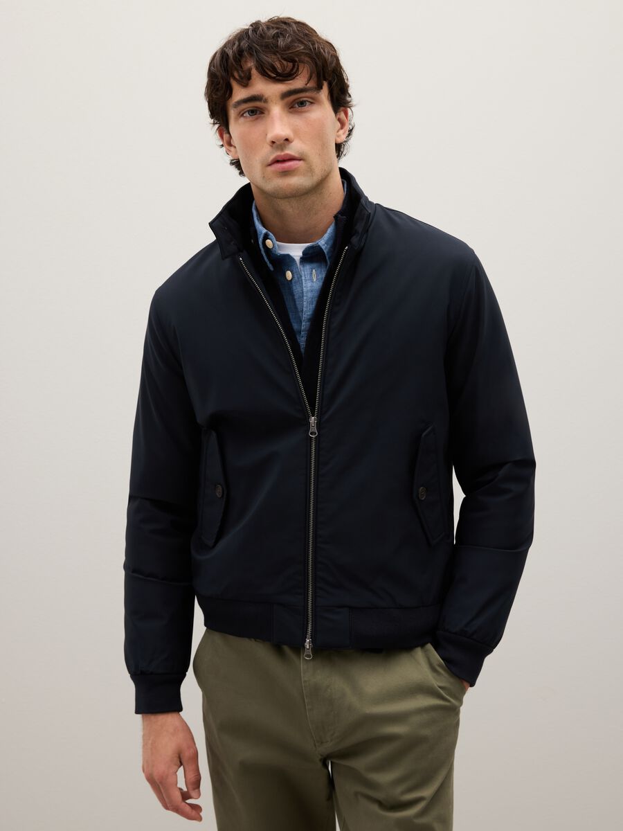 Giacca blu regular fit_0