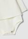 White pure organic cotton bodysuit with collar_2