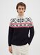 Multicolour regular fit jumper with jacquard pattern_2