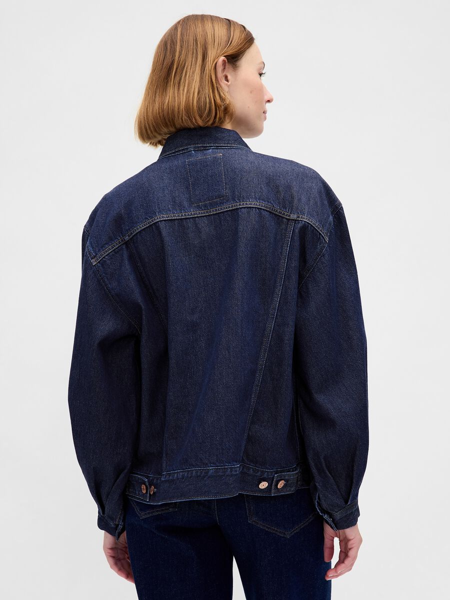 Blue Denim Jacket in Cotton and Lyocell_1