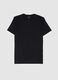 Black crew neck t-shirt in cotton blend regular fit_4