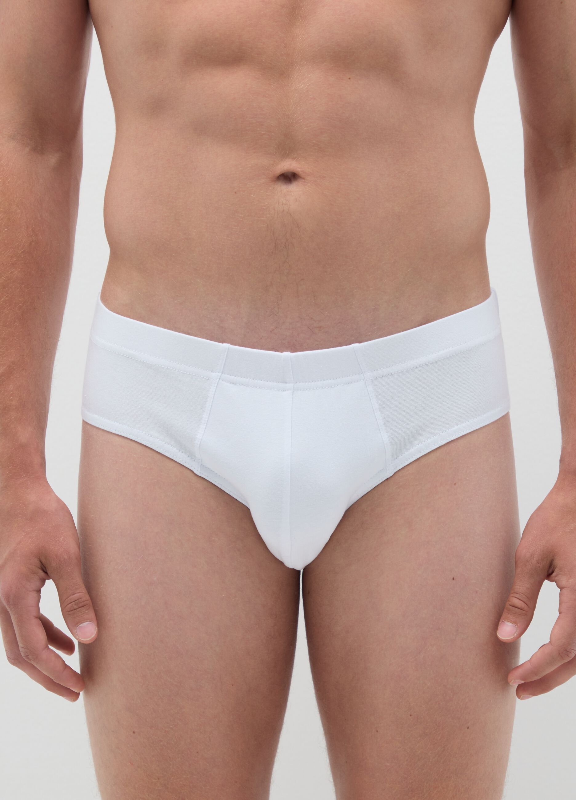 White Cotton Regular Fit Briefs