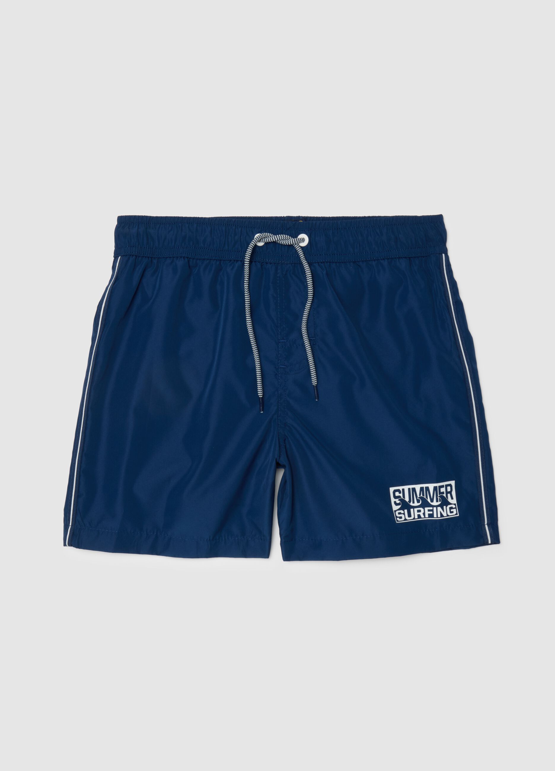 Boys' Blue Regular Fit Swimwear