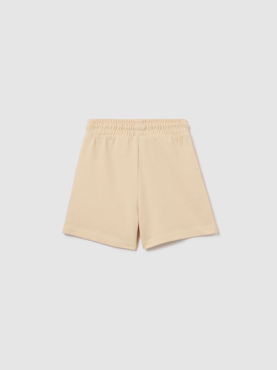 Bermuda shorts in French terry with drawstring_1