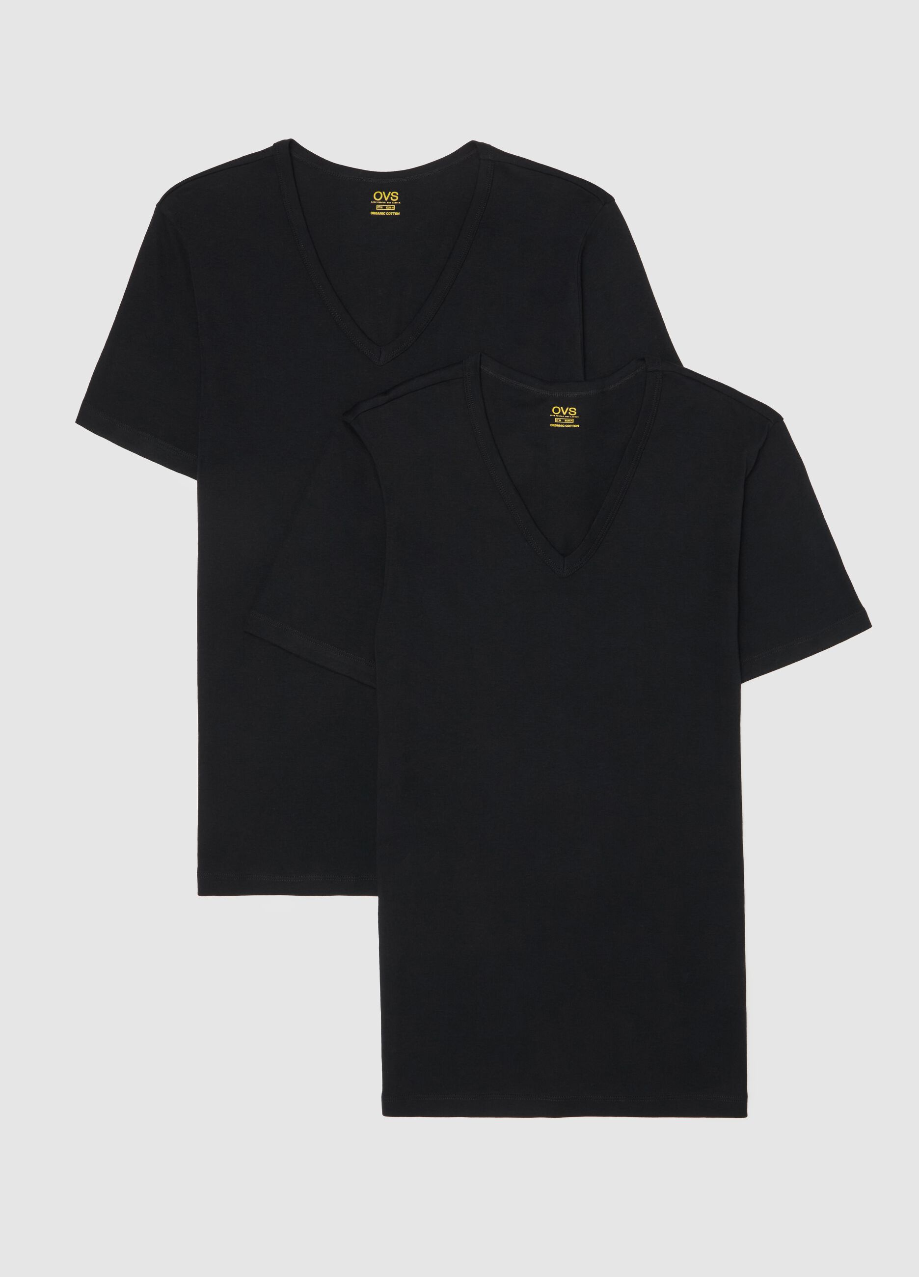 Two-pack undershirts with V neck
