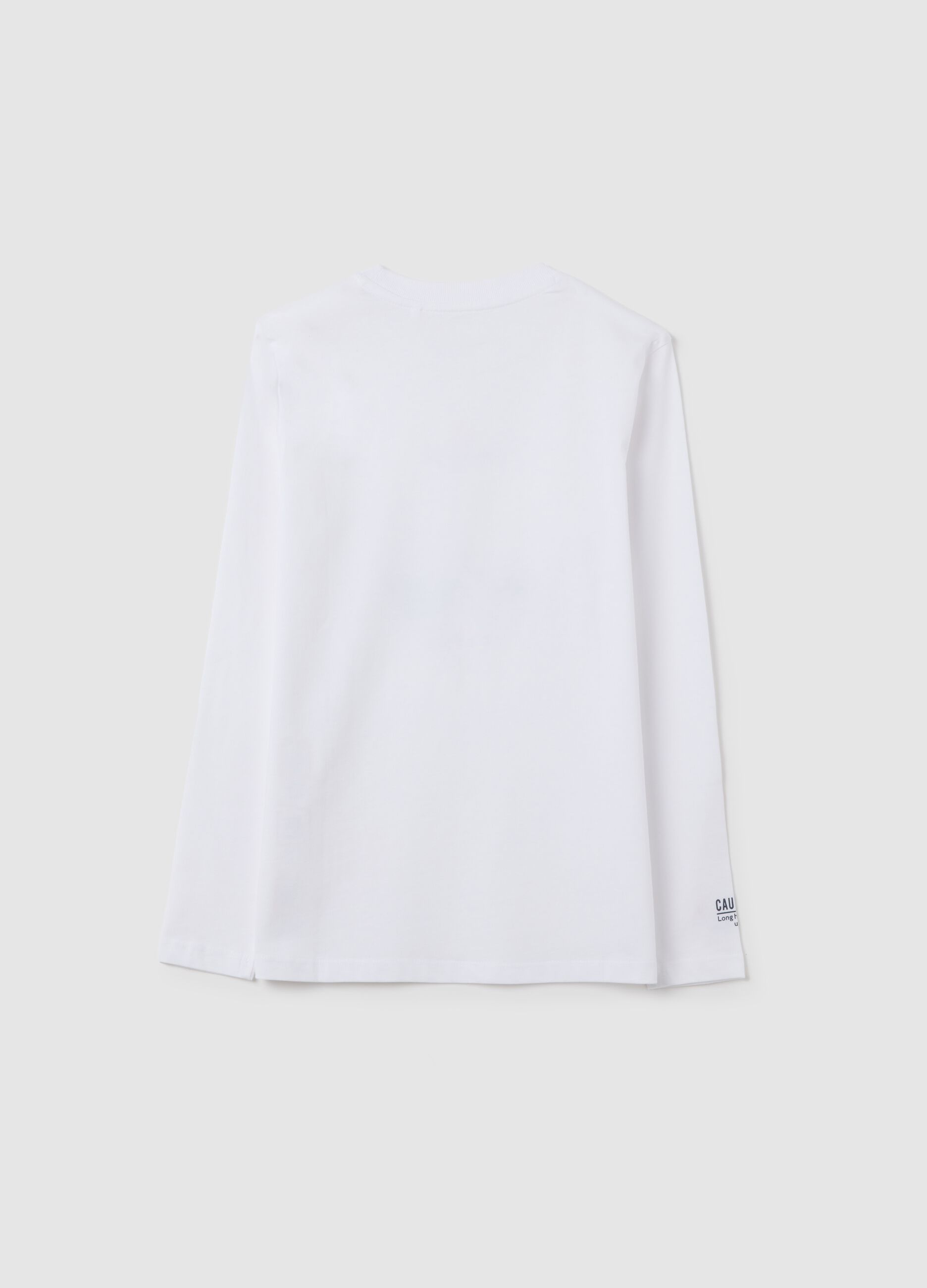 Boy's White Pure Cotton T-Shirt Regular Fit