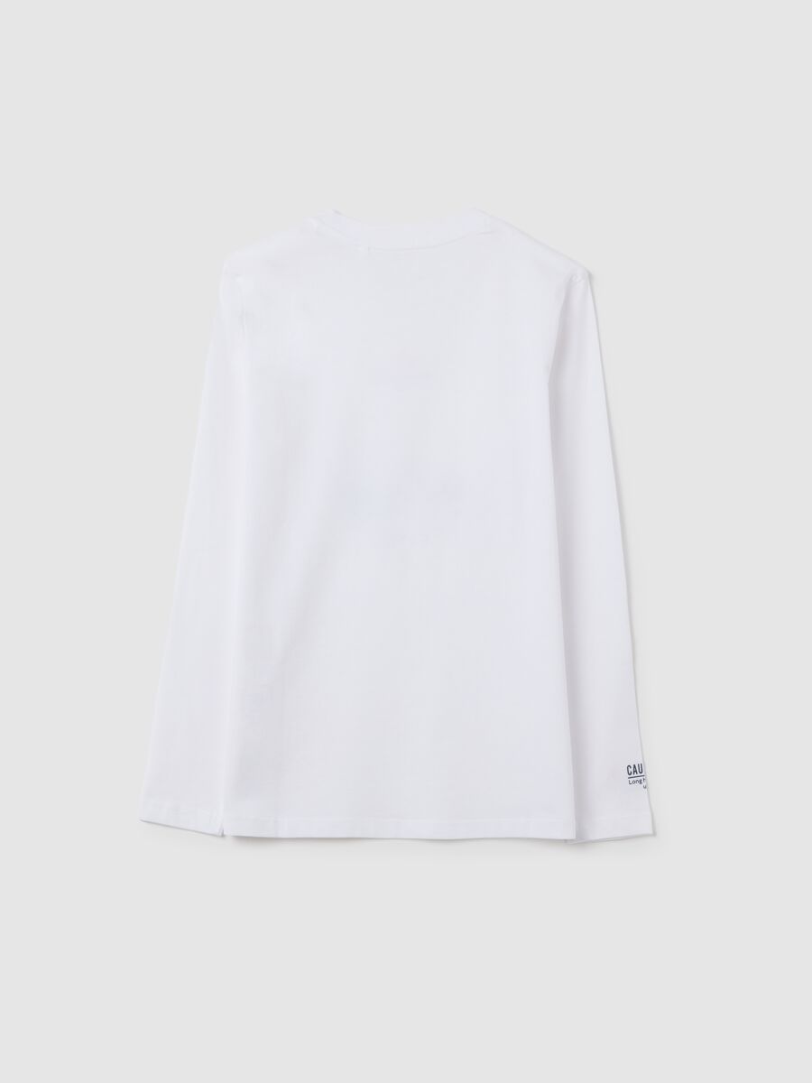 Boy's White Pure Cotton T-Shirt Regular Fit_4
