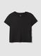 Black Viscose Stretch Short Sleeve T-shirt_0