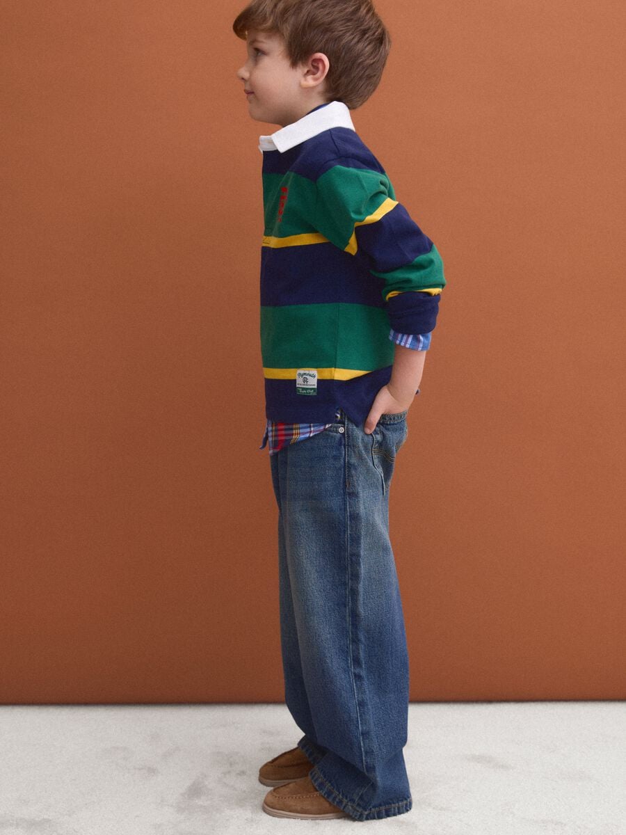 Boys&rsquo; blue 100% cotton skater-fit jeans_2