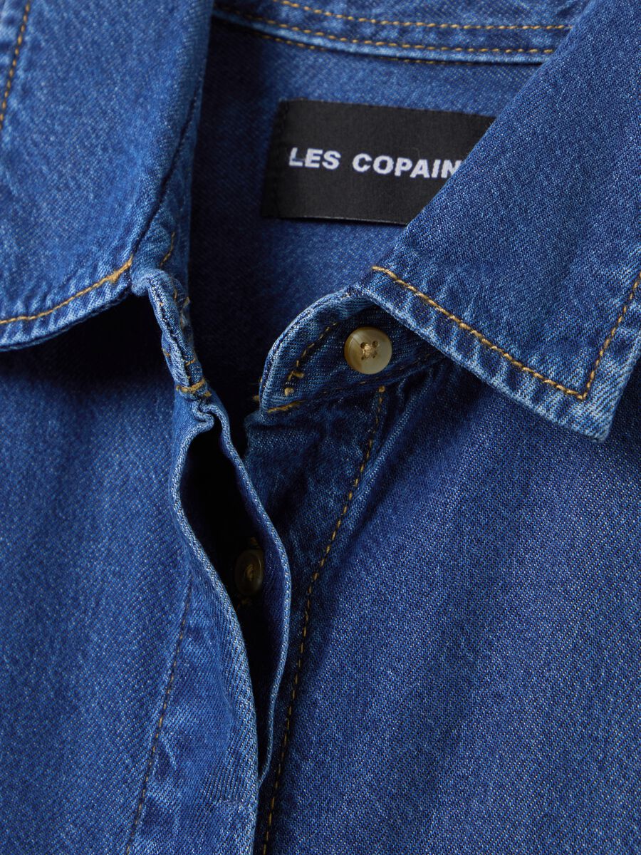 Women's Oversized Blue Denim Shirt_5