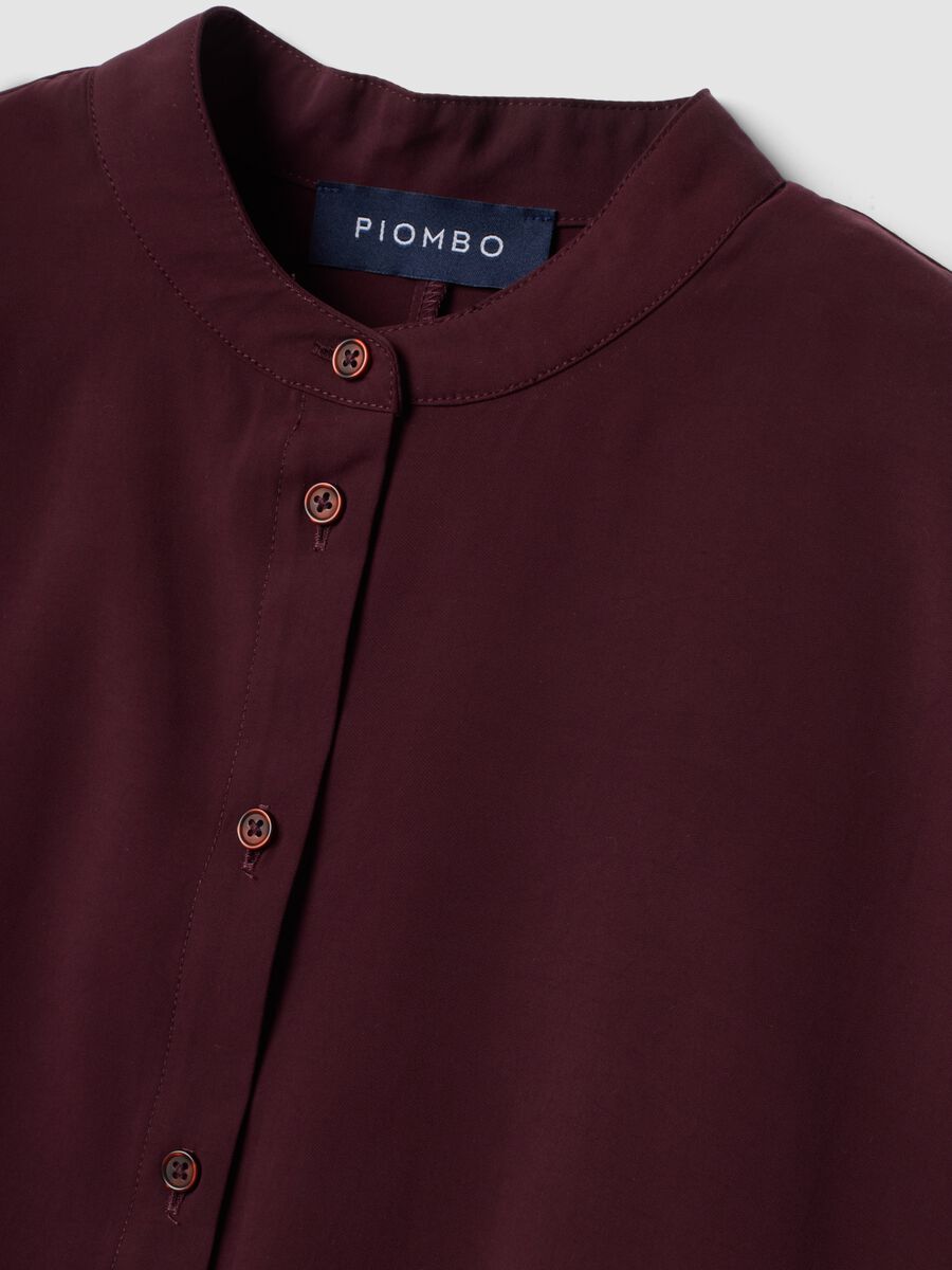 Red viscose-blend regular-fit long-sleeve shirt_1