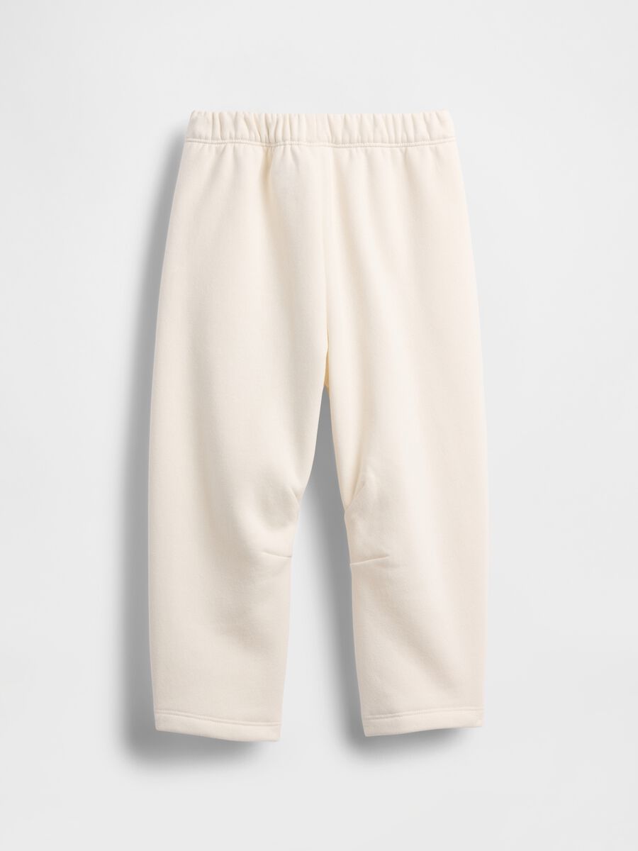 Girls' white trousers in pure cotton_1