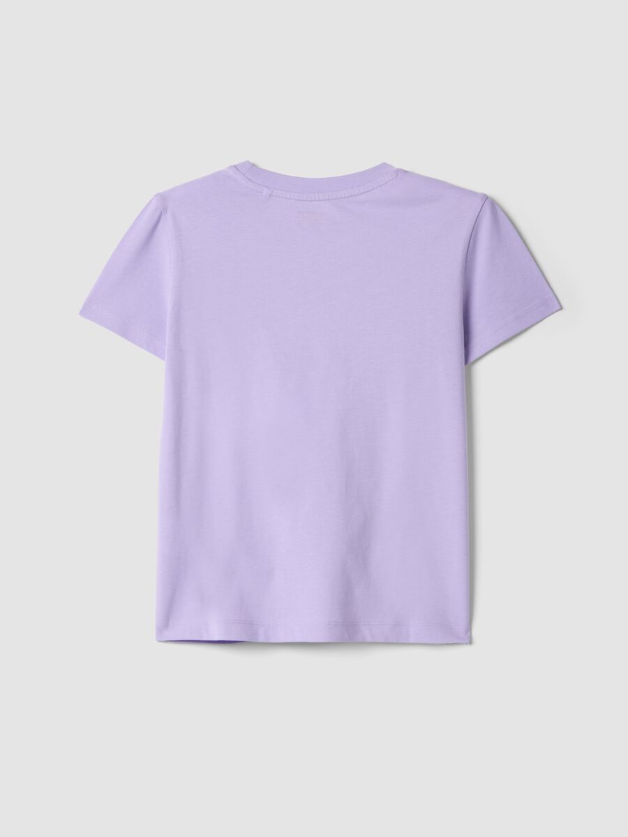 Girls&rsquo; Purple Pure Cotton Regular Fit T-shirt_1