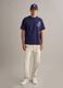 Blue pure cotton relaxed-fit T-shirt with embroidered detail_1