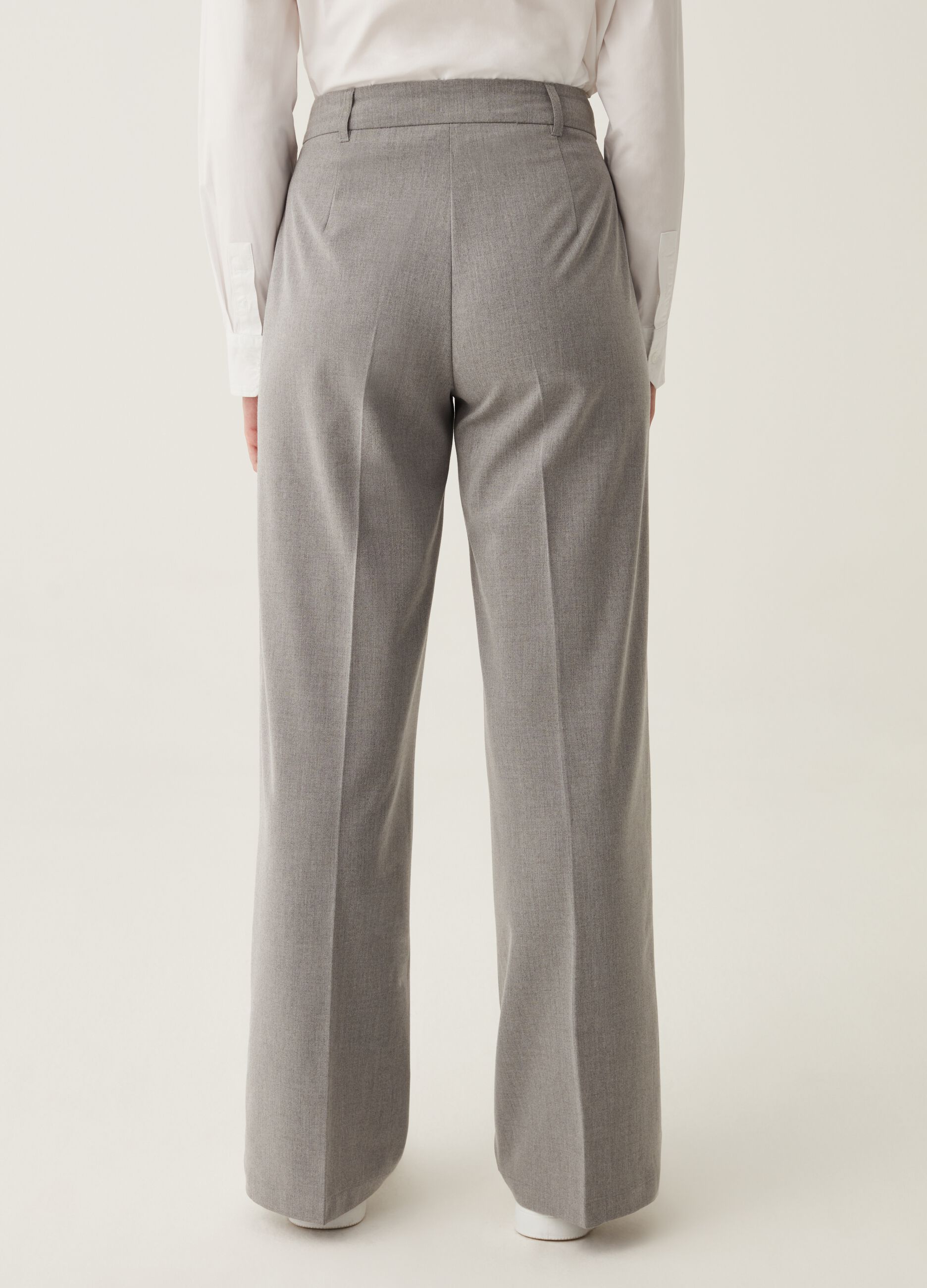 Pantaloni wide leg a vita alta_2