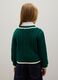 Girls' Regular Fit Green Pure Cotton Sweater_1