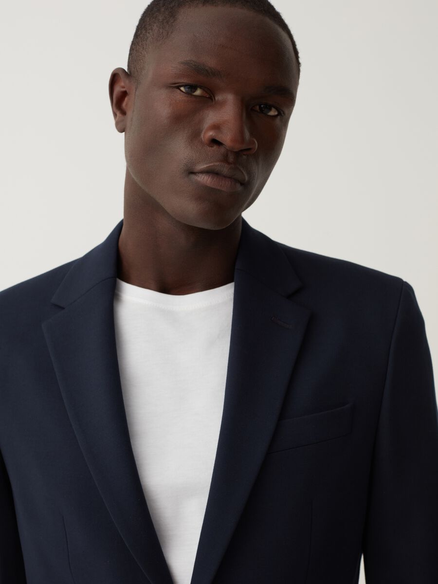 Blazer easy fit stretch blu navy_2