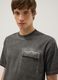 Grey pure cotton regular fit T-shirt with pocket_3