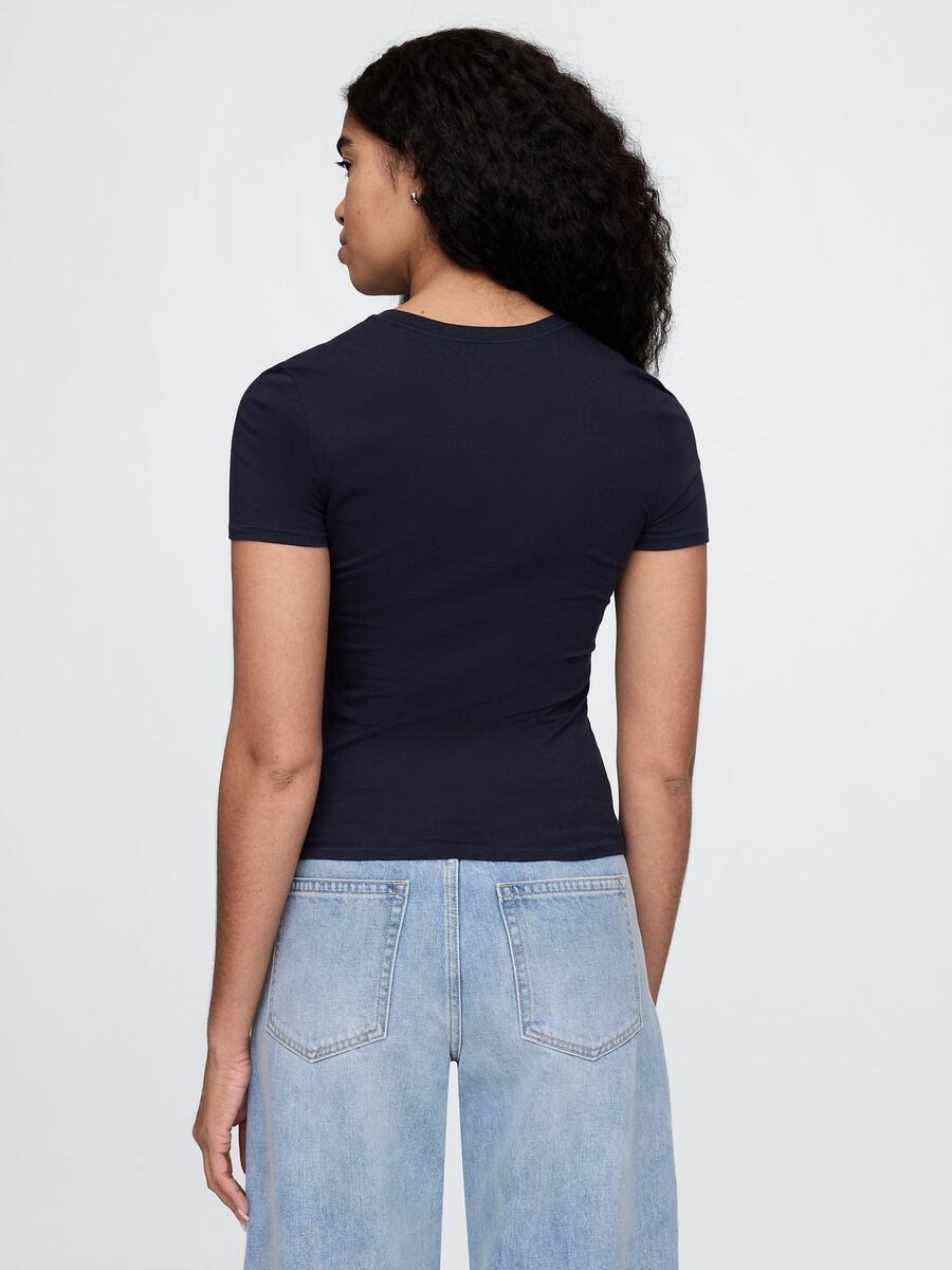 Black stretch short-sleeve t-shirt_1