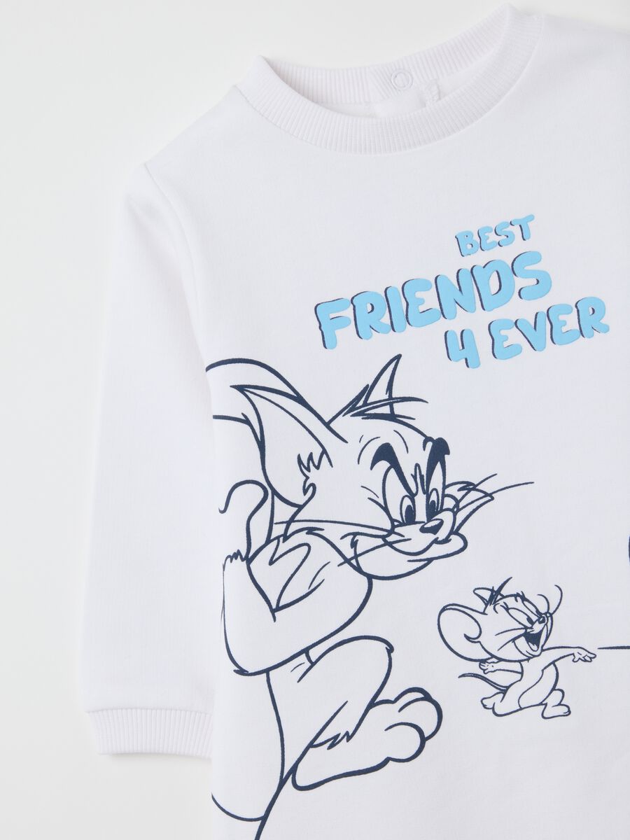 White pure cotton baby onesie with print_2