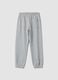 Grey cotton and viscose blend joggers_2