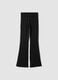 Girls&rsquo; black flared leggings in stretchy organic cotton_0