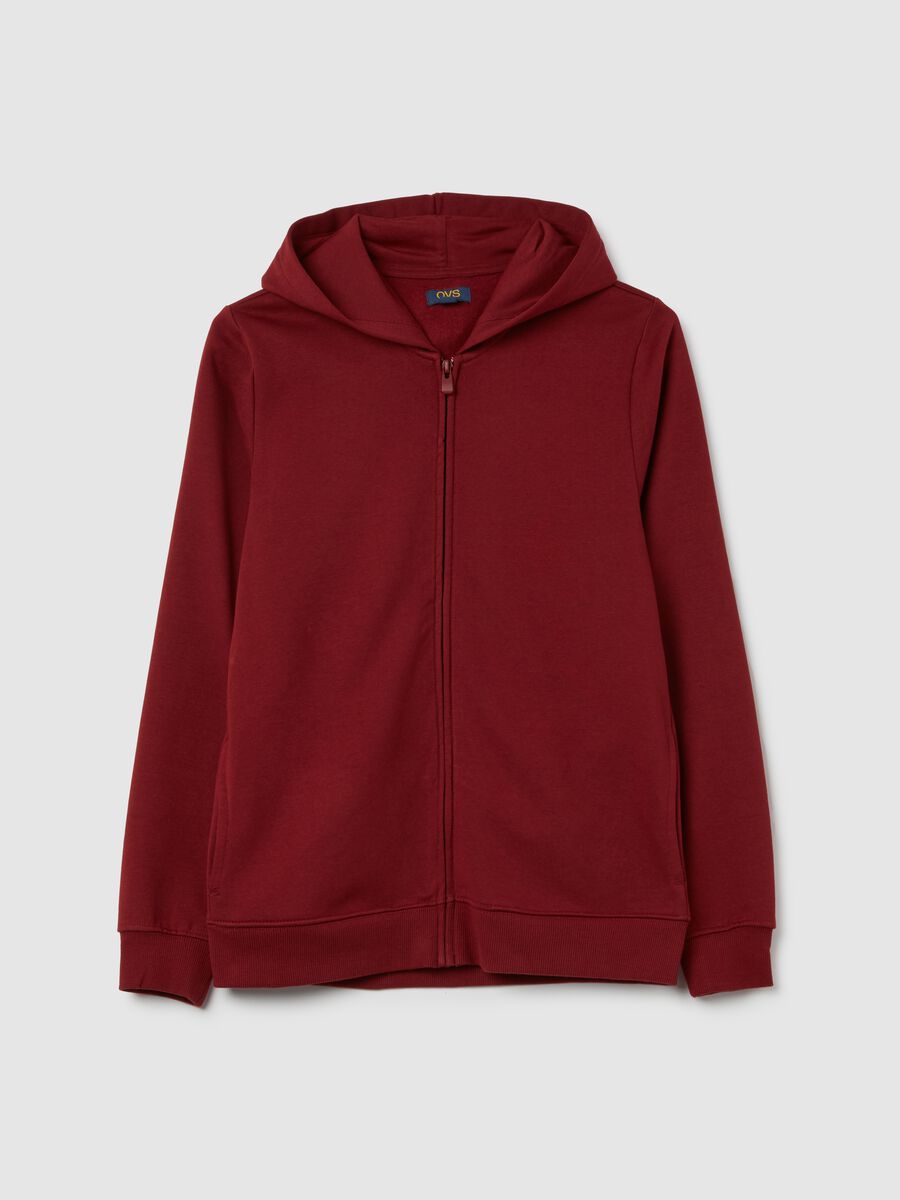 Organic cotton full-zip sweatshirt with hood_3